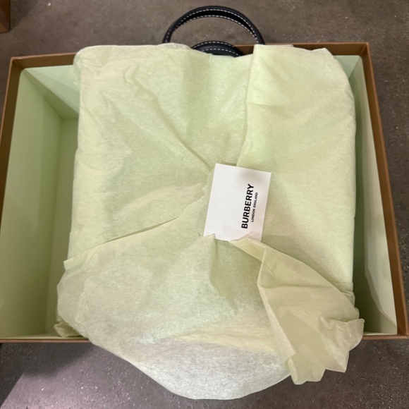 Burberry Mini Two-Tone Canvas Tote - Picture 12 of 13